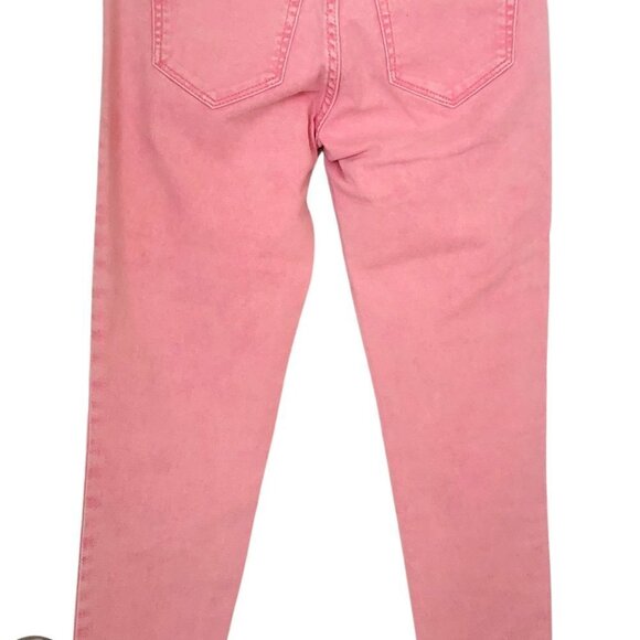 FRAYED Jordan Midrise Ankle Skinny Pink Jeans Size 00/24 RARE FIND Rare Color - Picture 13 of 13